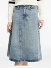 Hugo Boss A-line Denim Skirt In Blue