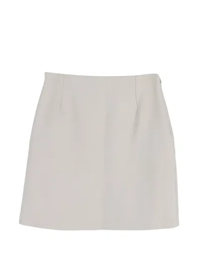 Pre-owned Hugo Boss A-line Mini Skirt In White