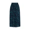 Hugo Boss A-line Pliss Skirt In Regular Fit With Seasonal Print In Multi