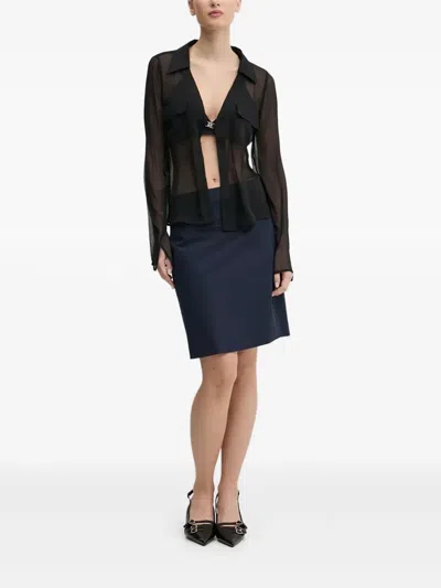 Hugo Boss A-line Skirt In Blue