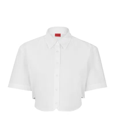 Hugo Boss A Short Sleeved Shirt In White