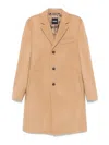 Hugo Boss Coat Hugo Men Color Beige In Beige