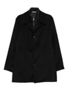 Hugo Boss Mid-length Wool-cashmere Blend Coat In Black