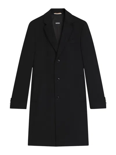 Hugo Boss Boss H Hyde 254 Coat In Black