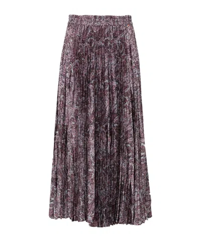 Hugo Boss Abstract Pattern Midi Skirt In Black