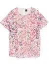 Hugo Boss Abstract-print Blouse In 中性色