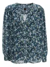 Hugo Boss Bluse Mit Abstraktem Print In Blue