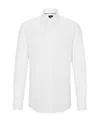Hugo Boss Abstract-print Cotton Shirt In White