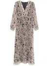 Hugo Boss Abstract-print Maxi Dress In Nude