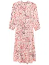 Hugo Boss Abstract-print Midi Dress In White