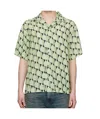 Hugo Boss Green Oversized Fit Abstract Print Shirt In Green
