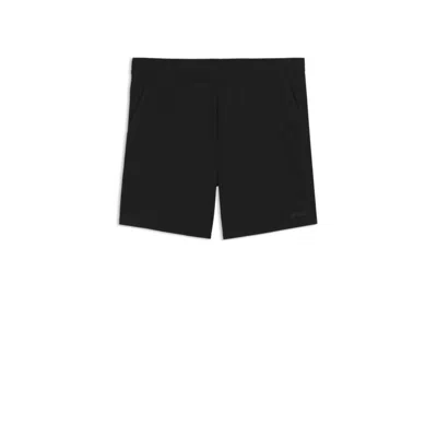 Hugo Boss Active Double-layer Shorts In Quick-dry Fabric In Black