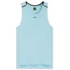 Hugo Boss Active Mesh-jersey Tank Top With Decorative Reflective Details In Blue