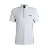 Hugo Boss Active Paddy Polo Shirt With Uv Protection In White