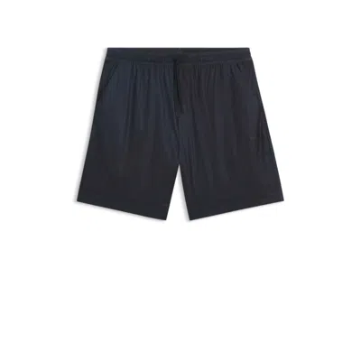 Hugo Boss Active Shorts With All-over Print In Black
