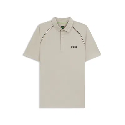 Hugo Boss Active Slim-fit Polo Shirt With Odor Control In White