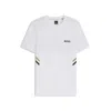 Hugo Boss Active Slim-fit T-shirt With Moisture Management In White