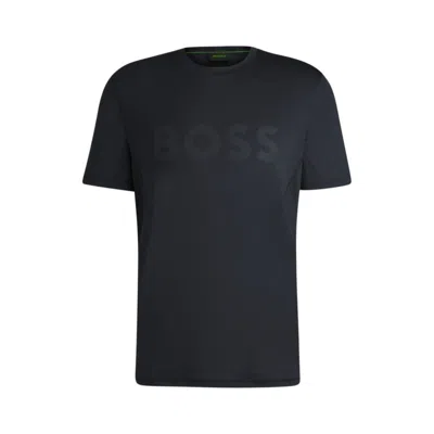 Hugo Boss Active Slim-fit T-shirt With Moisture Management In Blue