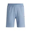 Hugo Boss Active Stretch Shorts With Decorative Reflective Details In Blue