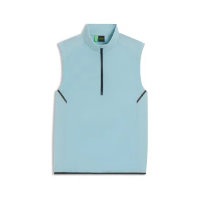 Hugo Boss Active Water-repellent Vest With Quick-dry Performance In Blue