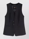 Hugo Boss Adjustable Back Strap Sleeveless Gilet In Black