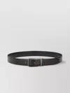 Hugo Boss Adjustable Metal Buckle Multiple Holes Smooth Finish In Black