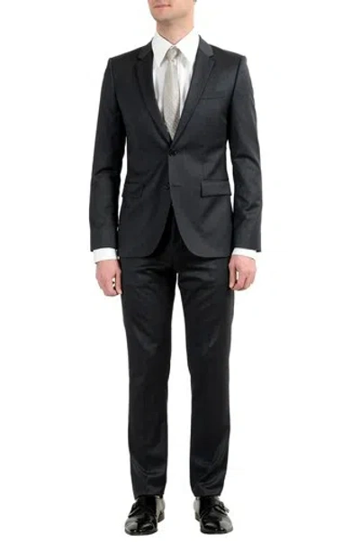 Pre-owned Hugo Boss "aeron1/hamen1" Men's 100% Wool Gray Two Button Suit