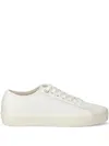 Hugo Boss Suede Lace-up Trainers With Branded Eyelets In White