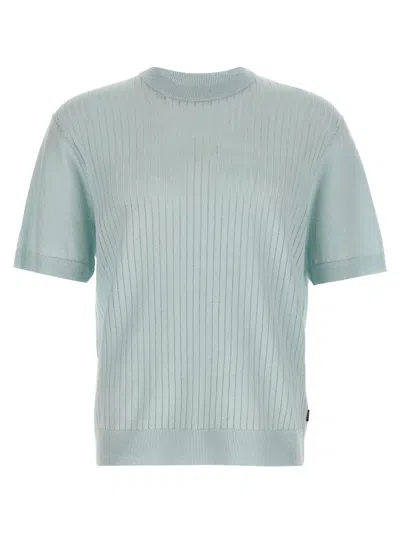 Hugo Boss Ajordino T-shirt In Light Blue