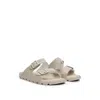Hugo Boss All-gender Twin-strap Sandals With Structured Uppers In White