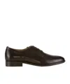 Hugo Boss Derby Shoes In Smooth And Printed Leather In Brown