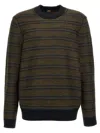 Hugo Boss Striped Sweater In Multicolor