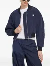 Hugo Boss Amorali Zip-up Bomber Jacket In Blue