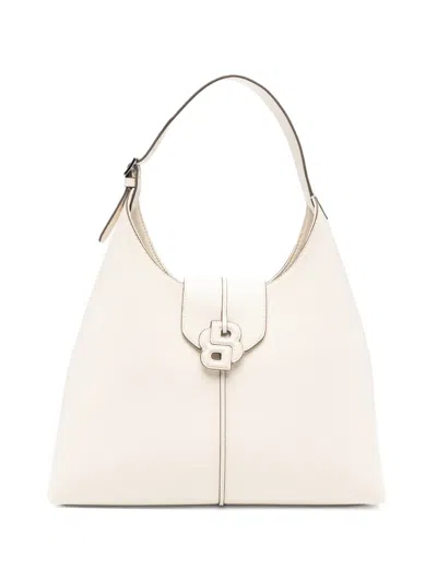 Hugo Boss Anett Logo-plaque Shoulder Bag In Neutral