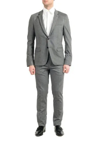 Pre-owned Hugo Boss "anfred/heiron192j" Men's Gray Extra Slim Two Button Suit