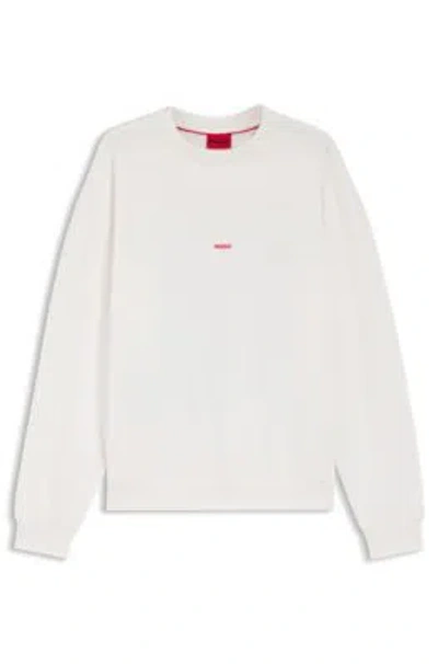 Hugo Boss Animal-artwork Sweatshirt In Cotton Terry In White