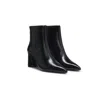 Hugo Boss Ankle Boots In Leather With Embossed Logo In Black