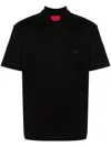 Hugo Boss Appliqué-logo Cotton Polo Shirt In Black