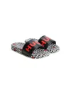 Hugo Boss Aqua Logo-print Slides In 黑色