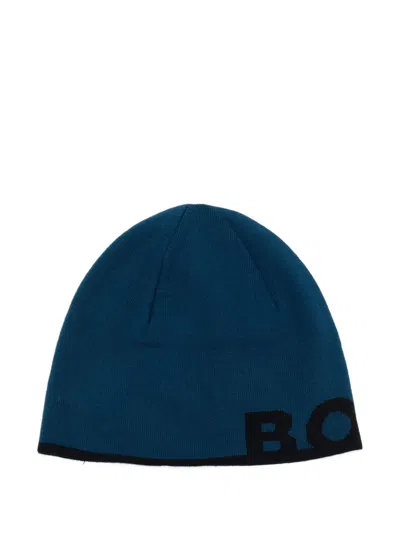Hugo Boss Arev Beanie In Blue