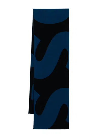 Hugo Boss Arev Scarf In Blue