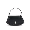 Hugo Boss Leather Shoulder Bag With Branded Hardware In Black