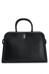 Hugo Boss Ariell Leather Tote Bag With Detachable Pouch In Black