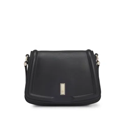 Hugo Boss Ariell Saddle Bag In Grained Leather