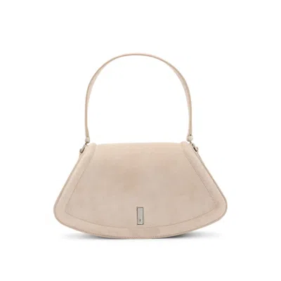 Hugo Boss Ariell Shoulder Bag In Suede In Beige