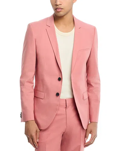 Hugo Boss Arti Cotton Stretch Extra Slim Fit Suit Jacket In Open Pink