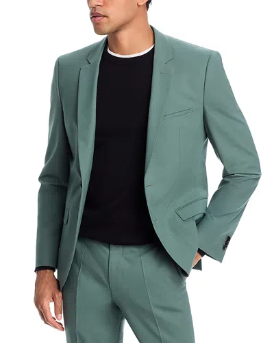 Hugo Boss Arti Super Flex Solid Extra Slim Fit Suit Jacket In Open Green