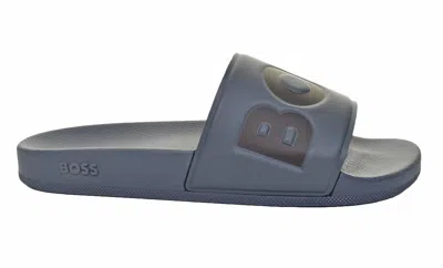 Hugo Boss Aryeh Slide Dark Grey In Blue