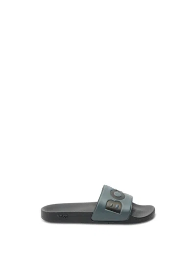 Hugo Boss Aryeh Slides In Grey