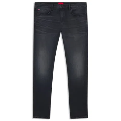 Hugo Boss Ash-blue Extra-slim-fit Jeans In Stretch Denim In Transparent